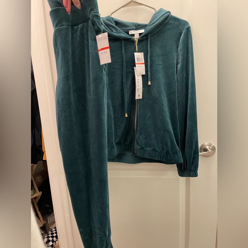 Matching Y2K Velour Tracksuit